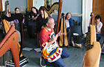 Mark runs a music workshop at Stamford International Harp Festival